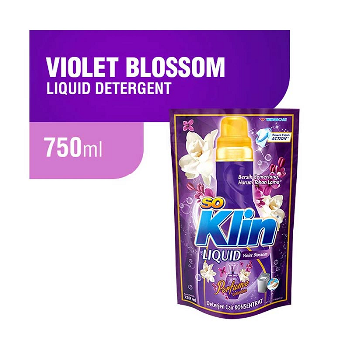 So Klin Liquid Deterjen Cair Violet Blossom Refill 750ml